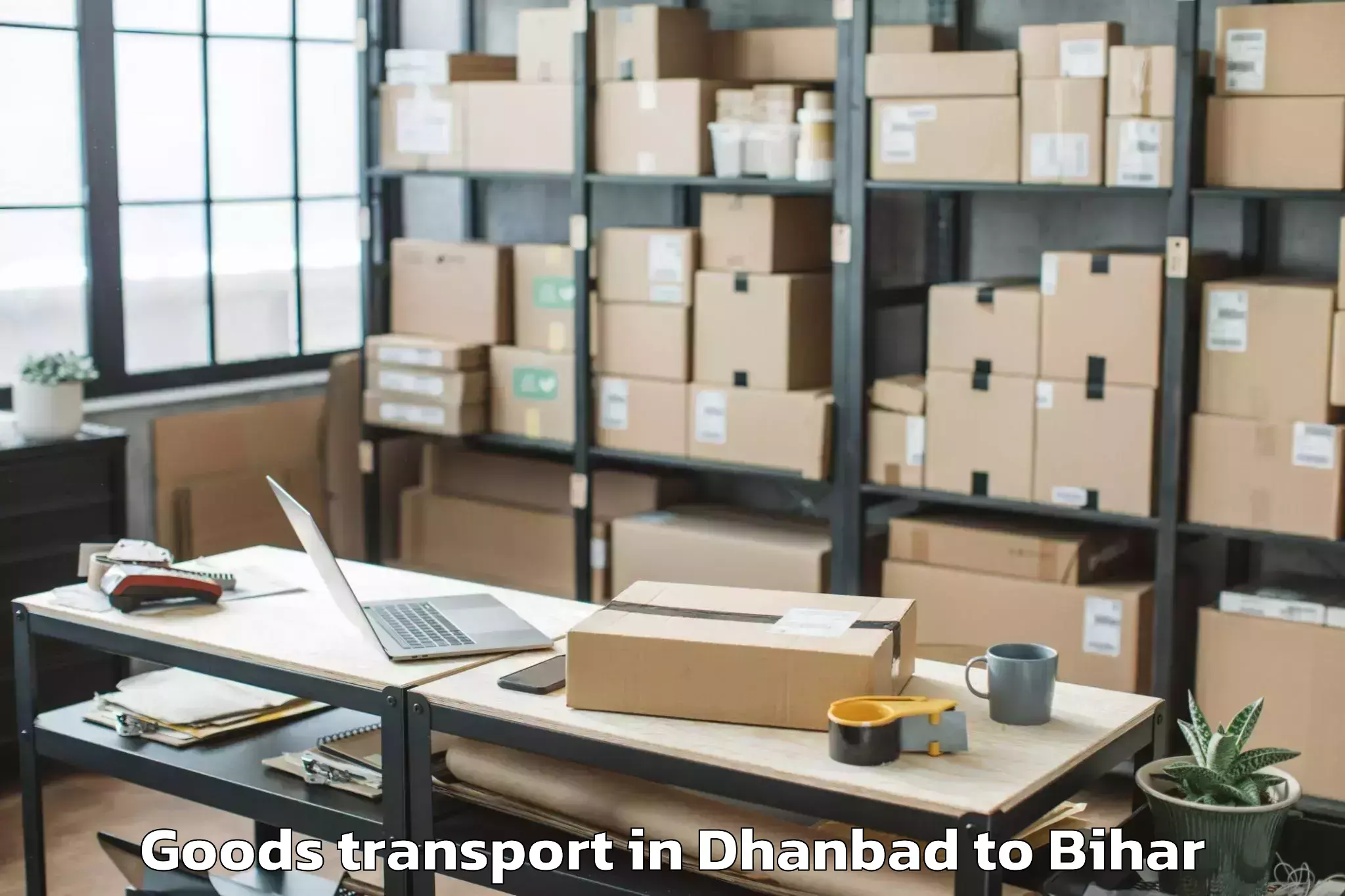 Book Dhanbad to Madhipura Goods Transport Online